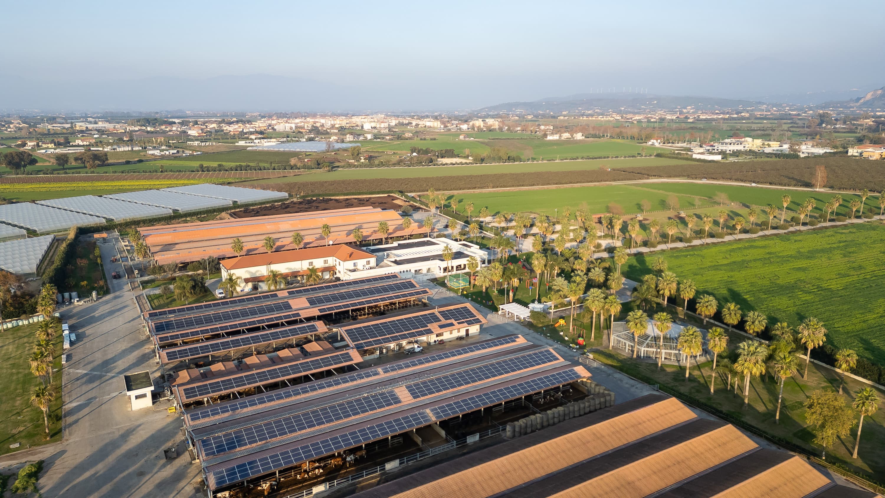 Vista dall'alto dell'Azienda Agricola Tempio